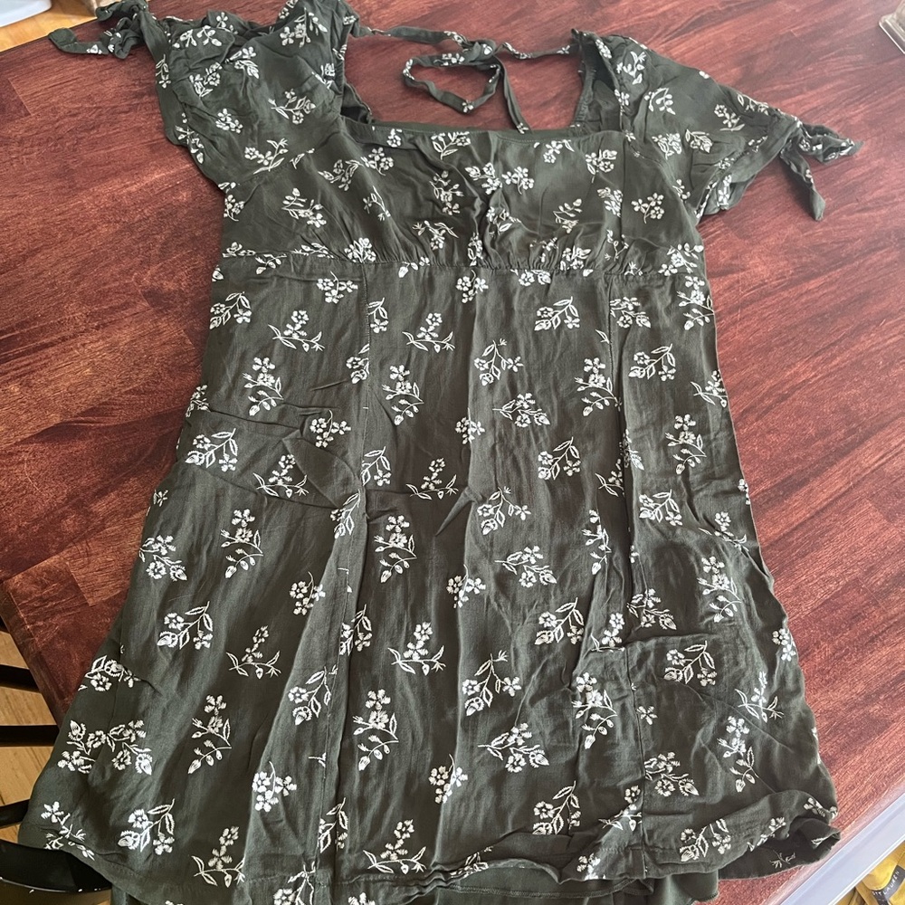 Floral Green Women's Dress